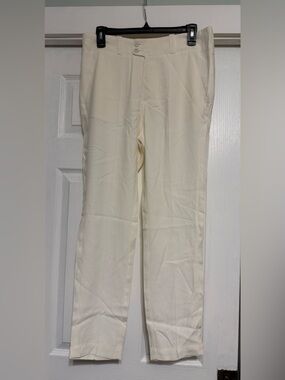 Dondup Ivory Straight-Leg Dress Trousers